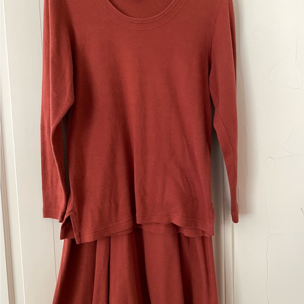 Peruvian Connection Rust Cotton Maxi Skirt/Top